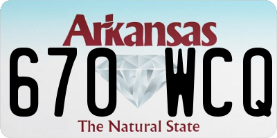 AR license plate 670WCQ
