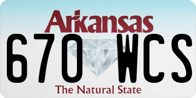 AR license plate 670WCS
