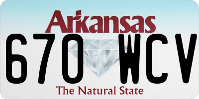 AR license plate 670WCV