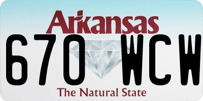 AR license plate 670WCW