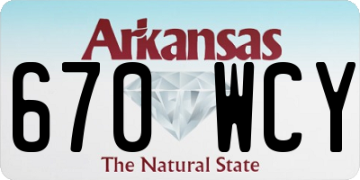 AR license plate 670WCY