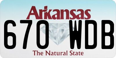 AR license plate 670WDB