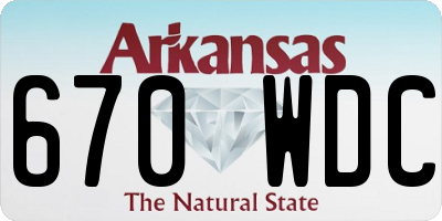 AR license plate 670WDC