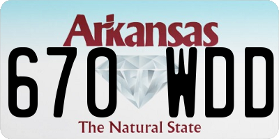 AR license plate 670WDD