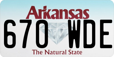 AR license plate 670WDE