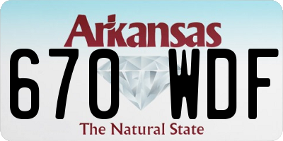 AR license plate 670WDF