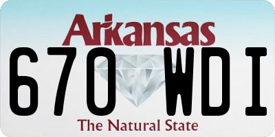 AR license plate 670WDI