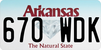 AR license plate 670WDK