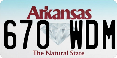 AR license plate 670WDM