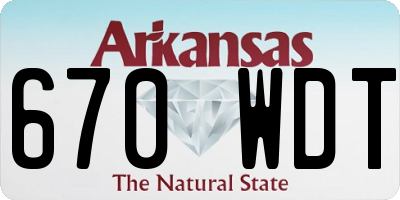 AR license plate 670WDT