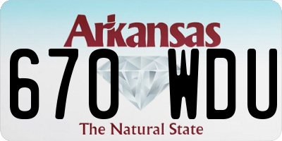 AR license plate 670WDU