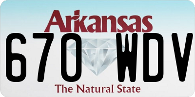 AR license plate 670WDV