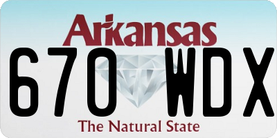 AR license plate 670WDX
