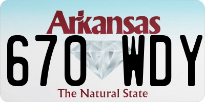 AR license plate 670WDY