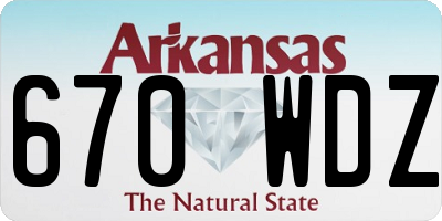 AR license plate 670WDZ