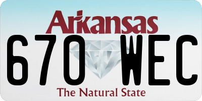 AR license plate 670WEC