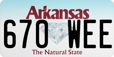 AR license plate 670WEE
