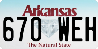 AR license plate 670WEH