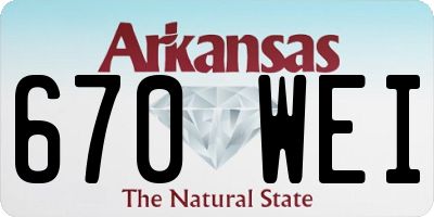 AR license plate 670WEI