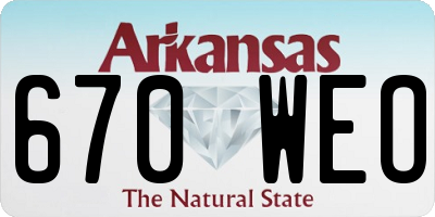 AR license plate 670WEO
