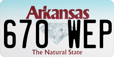 AR license plate 670WEP