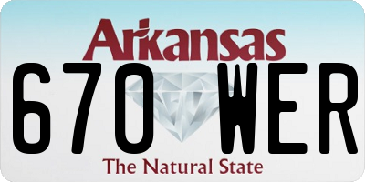 AR license plate 670WER