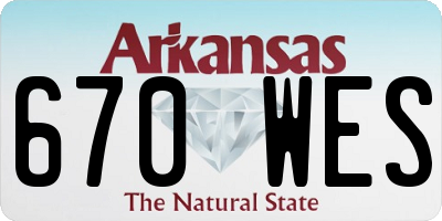 AR license plate 670WES