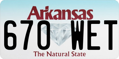 AR license plate 670WET