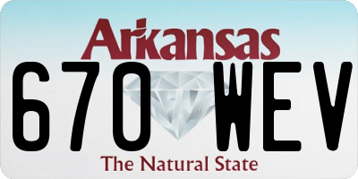 AR license plate 670WEV