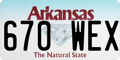 AR license plate 670WEX