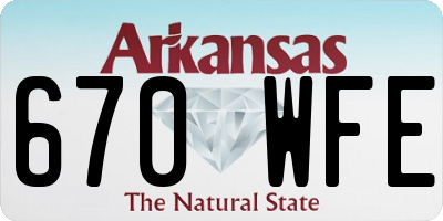 AR license plate 670WFE