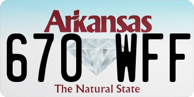 AR license plate 670WFF
