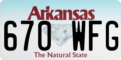 AR license plate 670WFG