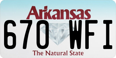 AR license plate 670WFI