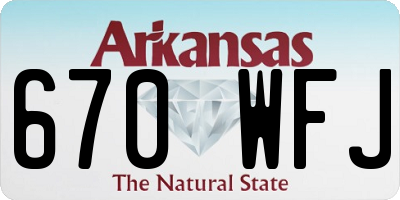 AR license plate 670WFJ