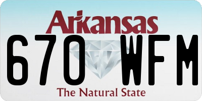 AR license plate 670WFM