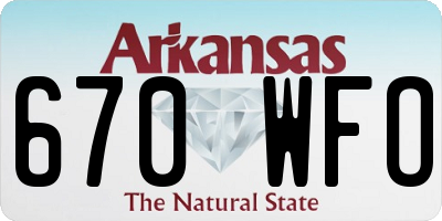 AR license plate 670WFO