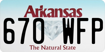 AR license plate 670WFP