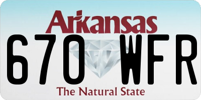 AR license plate 670WFR