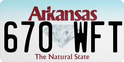 AR license plate 670WFT