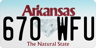 AR license plate 670WFU