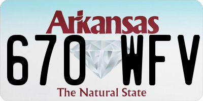 AR license plate 670WFV