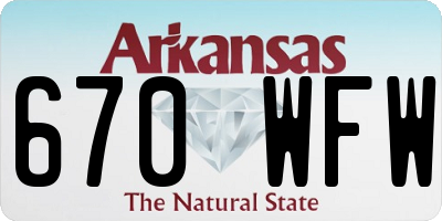 AR license plate 670WFW