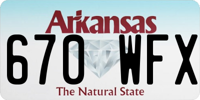 AR license plate 670WFX