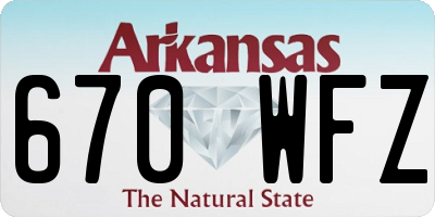AR license plate 670WFZ