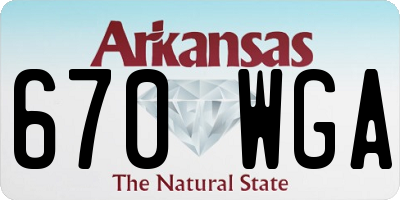 AR license plate 670WGA