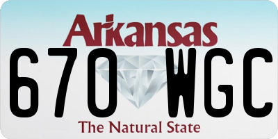 AR license plate 670WGC