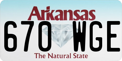 AR license plate 670WGE