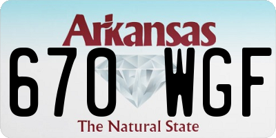 AR license plate 670WGF
