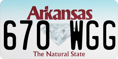 AR license plate 670WGG